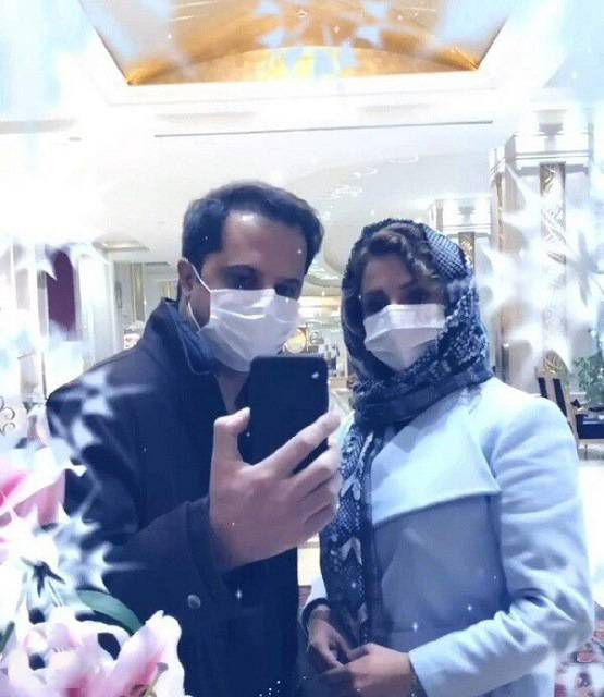 شبنم قلی خانی با رضا همسرش