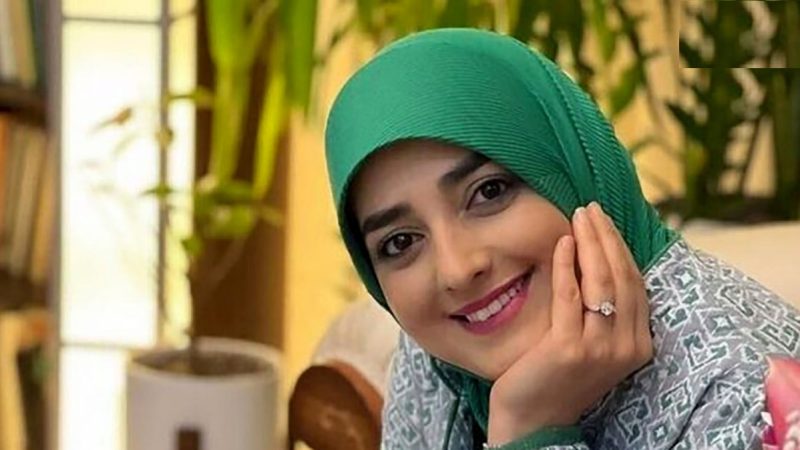 عکس/ قاب خانوادگی ستاره سادات قطبی در کنار همسرش و فرزندشان در هیئت 