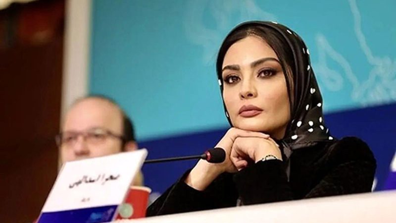 عکس/ استایل شیک و مدلینگی صحرا اسداللهی در کنار اقای بازیگر 