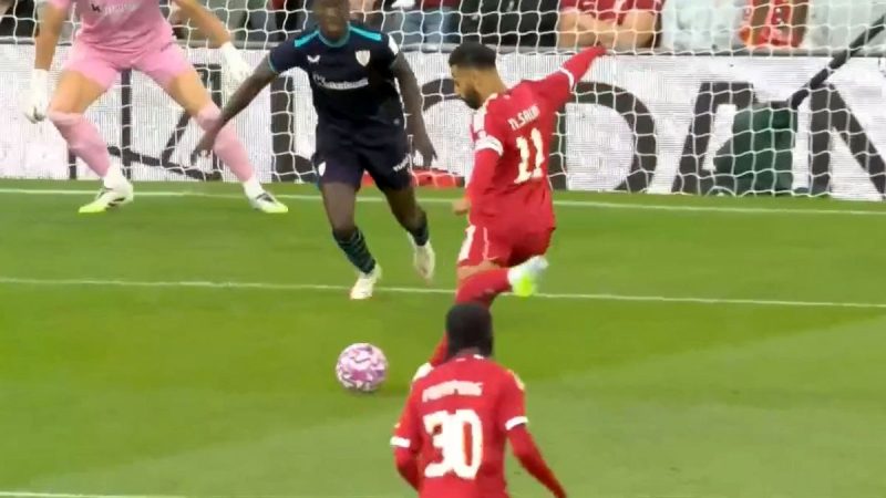 گل اول لیورپول به اتلتیک بیلبائو (محمد صلاح)