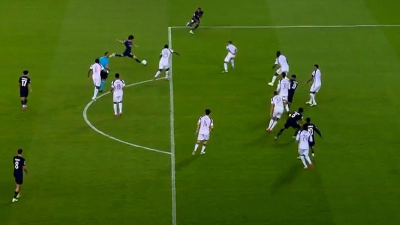 گل اول پاری سن ژرمن به تاتنهام (لی کانگ این)