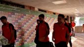 ورود بازیکنان پرسپولیس به ورزشگاه شهر قدس برای دیدار با فجر 
