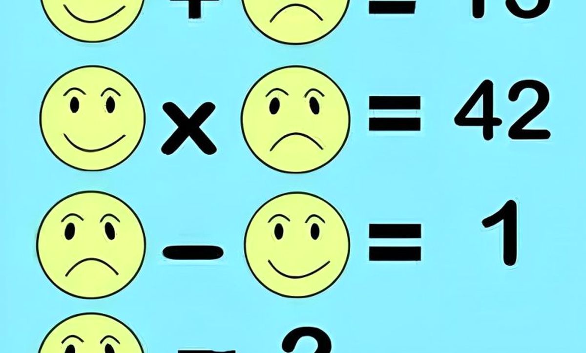 تست ریاضی را باهوش ها حل کنند/ ایموجی غمگین را پیدا کنید؟