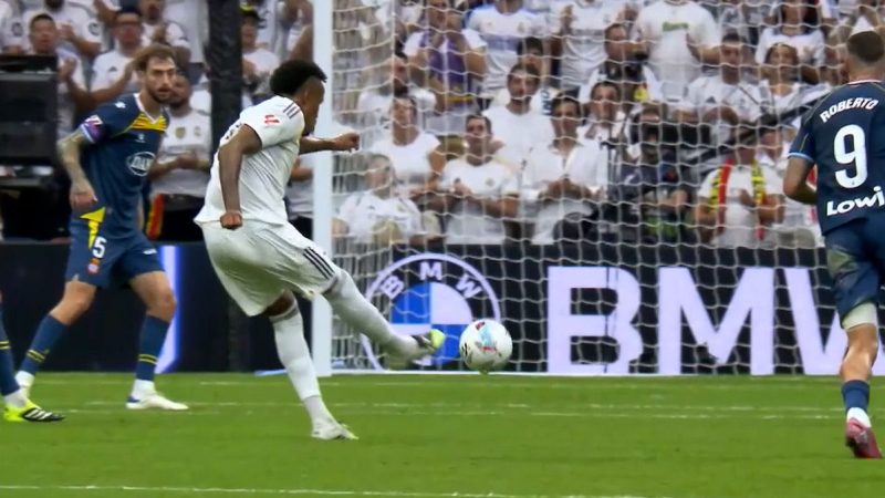 گل اول رئال مادرید به اسپانیول (ادر میلیتائو)