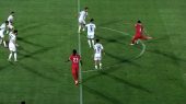 گل اول پرسپولیس به فولاد (علی علیپور) 