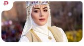 عکس/ هدیه بازوند با یک لباس مجلسی جلب‌توجه کرد 