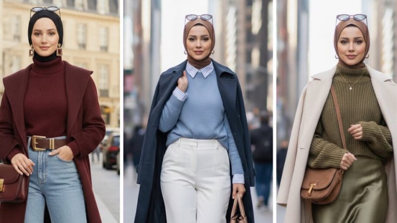 این ایده‌های استایل پاییزی برای خانم‌هایی هستند که حجاب کامل دارند
