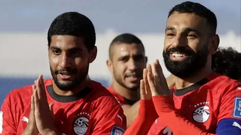 رقص صلاح در رختکن بعد از صعود تیم ملی مصر به جام جهانی 