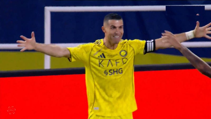 گل دوم النصر به الحزم (رونالدو)