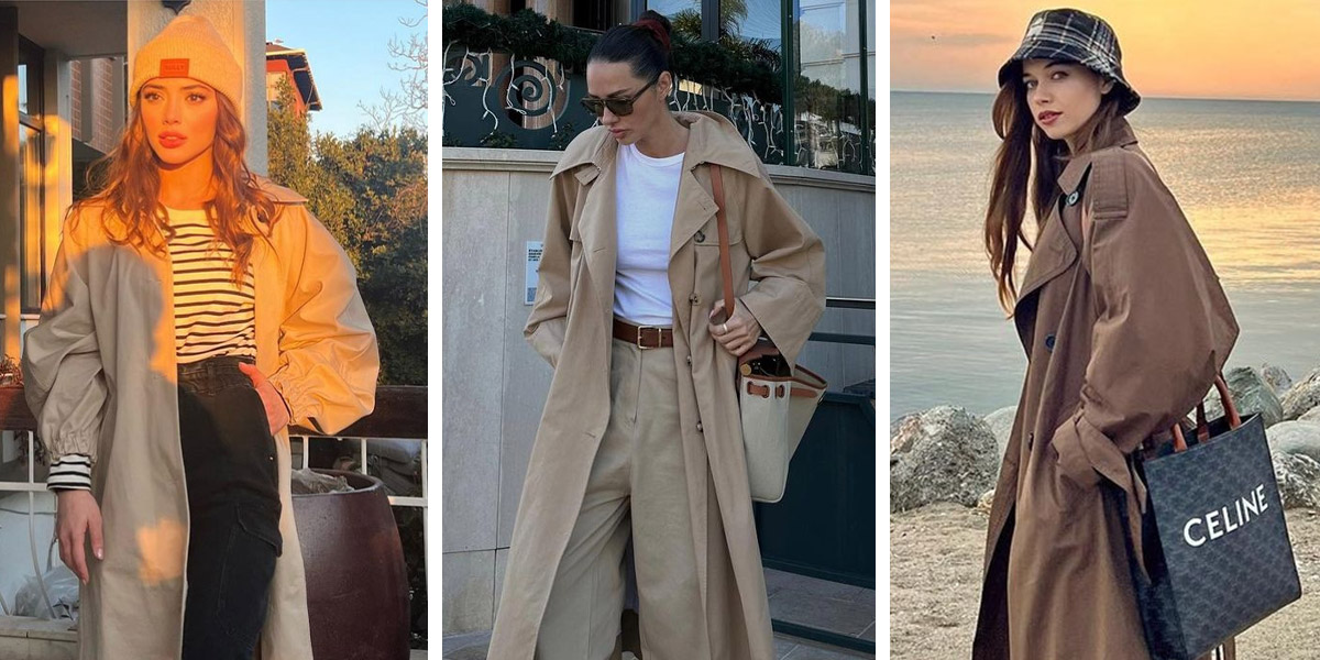 ترنچ کت بازیگران ترک