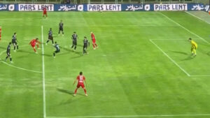 گل اول تراکتور به پرسپولیس (حسین زاده)