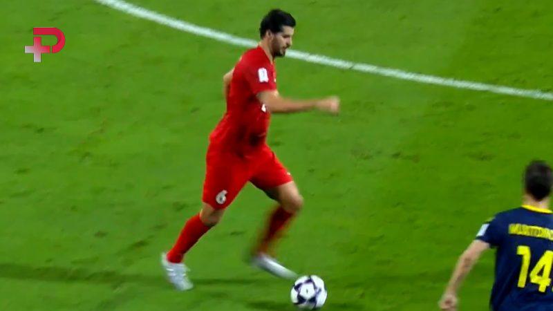 گل سوم شباب الاهلی به نسف قارشی با پاس گل سعید عزت‌اللهی