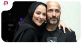 فیلم| حضور علی سرابی و مارال بنی ادم با لباس سفید در تشییع پیکر ناصر تقوایی سوژه شد