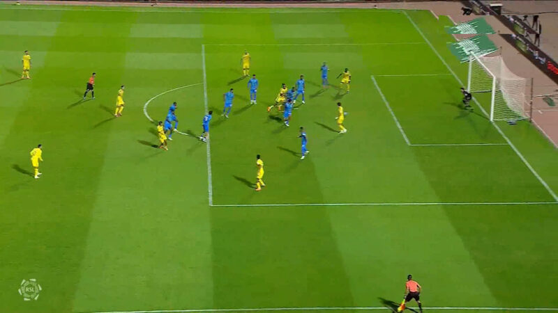 گل اول النصر به نئوم روی ریباند شوت رونالدو 