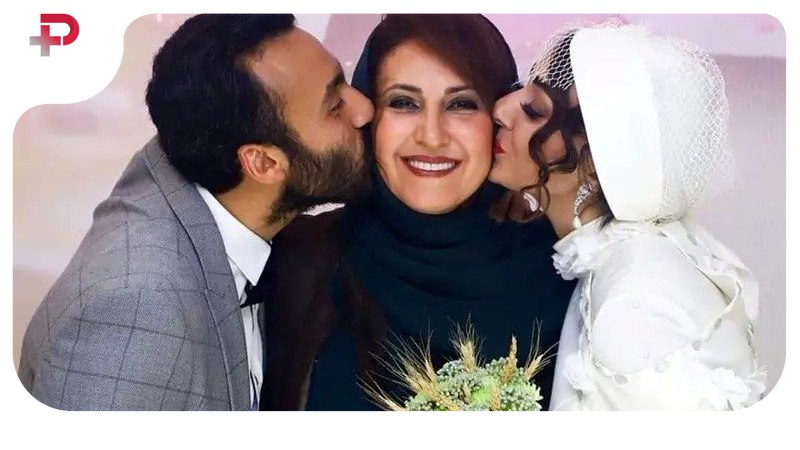 عکس خانوادگی عروس چشم رنگی فاطمه گودرزی؛ نوه خانم بازیگر چقدر بامزس