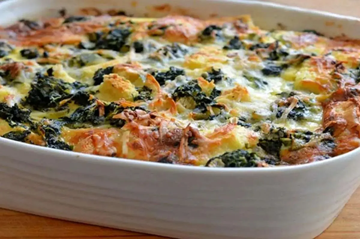 طرز تهیه گراتن اسفناج؛ غذای شیک و مقوی