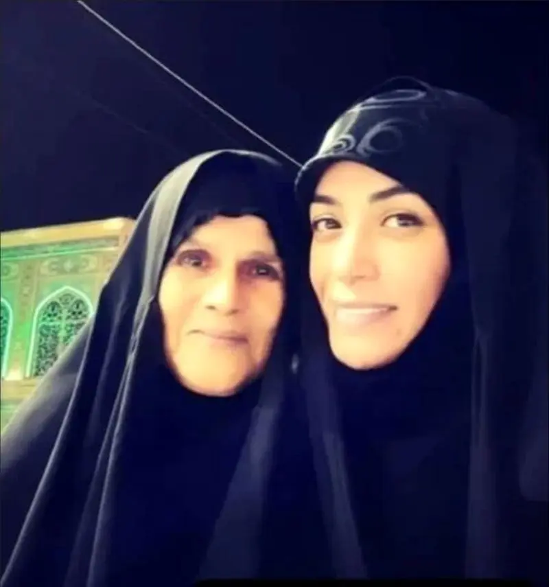 الهام چرخنده در کنار مادر شوهر