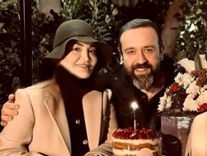 بهرنگ توفیقی و همسرش