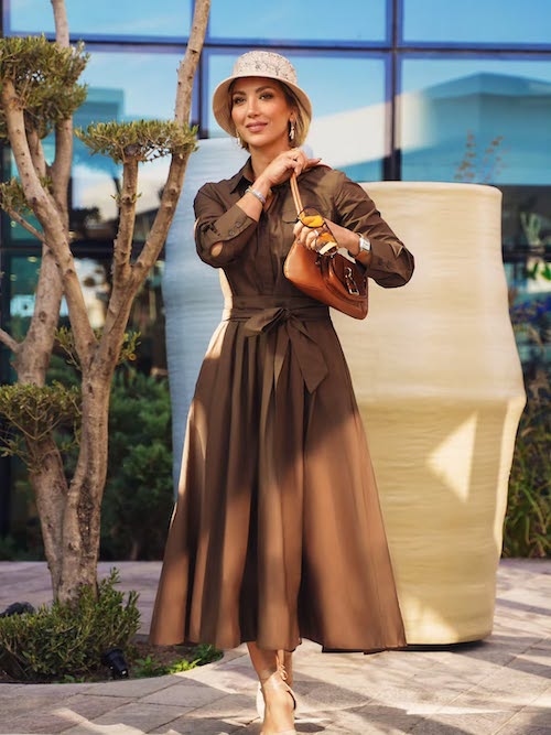 استایل قهوه‌ای مینا مختاری