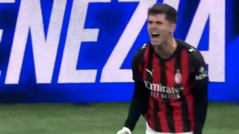 گل اول آث میلان به اینترمیلان توسط کریستین پولیشیچ