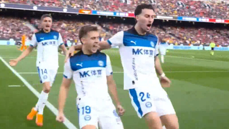 گل اول آلاوس به بارسلونا (پابلو ایبانز)