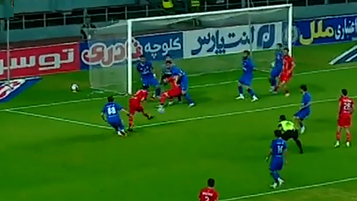 گل دوم فولاد به استقلال خوزستان (دبل انصاری)