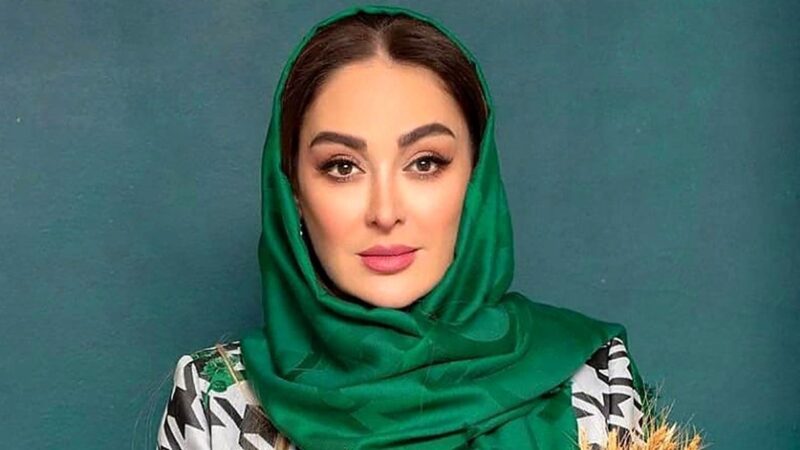 الهام حمیدی بازهم غوغا به پا کرد؛ استایل آبی قهوه‌ای خانم بازیگر به سبک دختران اعیانی