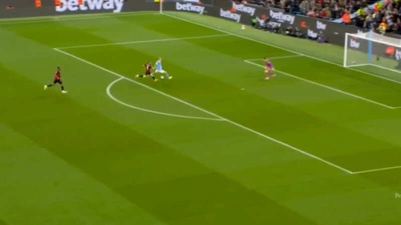 گل اول گل منچسترسیتی به بورنموث توسط ارلینگ هالیند