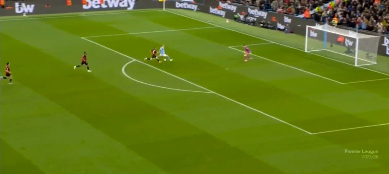 گل اول گل منچسترسیتی به بورنموث توسط ارلینگ هالیند