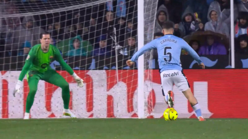 گل اول سلتاویگو به بارسلونا (کاریرا)