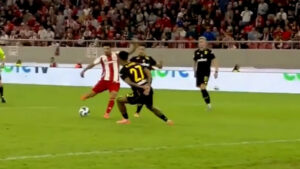 گل دوم المپیاکوس به آریس (مهدی طارمی)