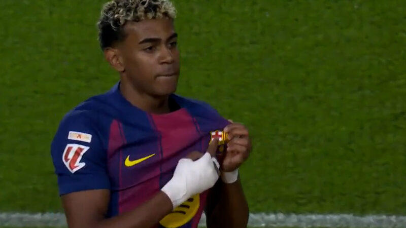 گل اول بارسلونا به الچه یامال