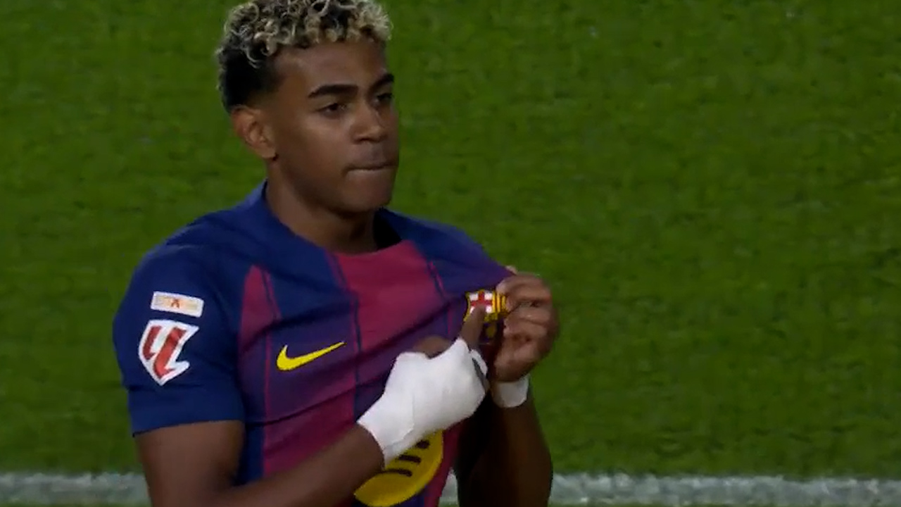 گل اول بارسلونا به الچه یامال