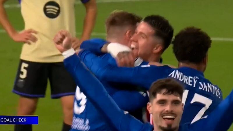 گل سوم چلسی به بارسلونا لیام دلاپ 