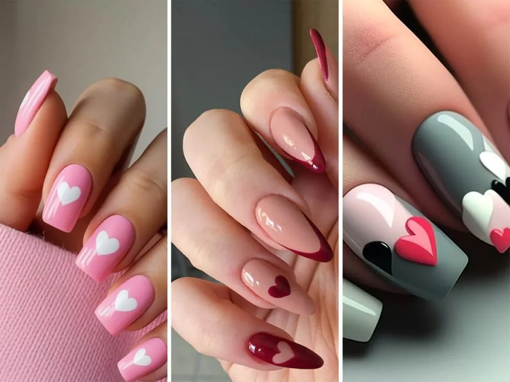 طرح ناخن قلبی