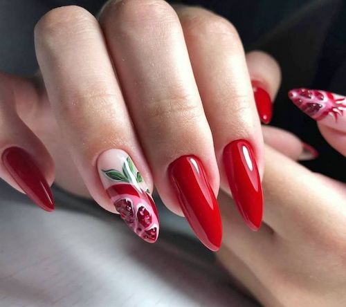 طرح ناخن‌های یلدایی