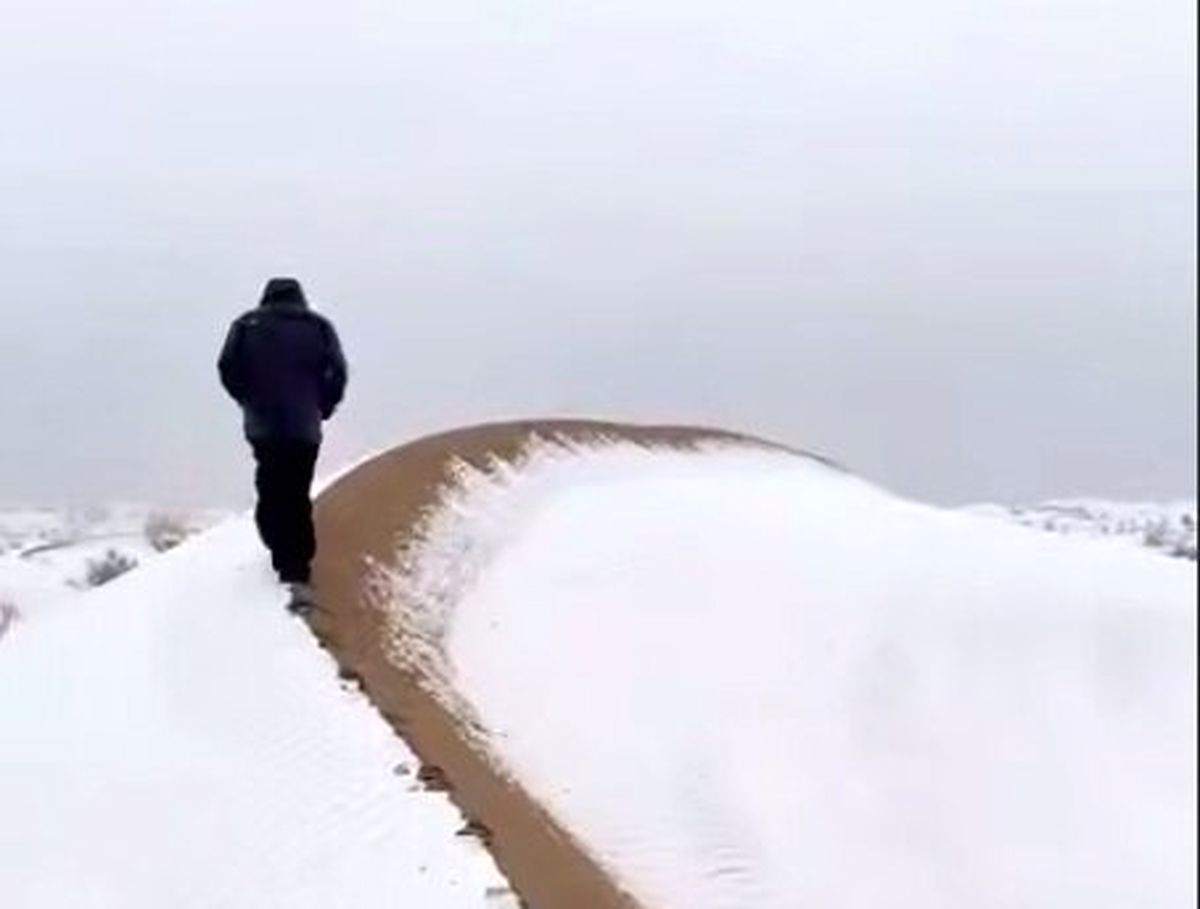 عجیب اما واقعی، کویر مشهور ایران هم برفی شد - اجتماعی