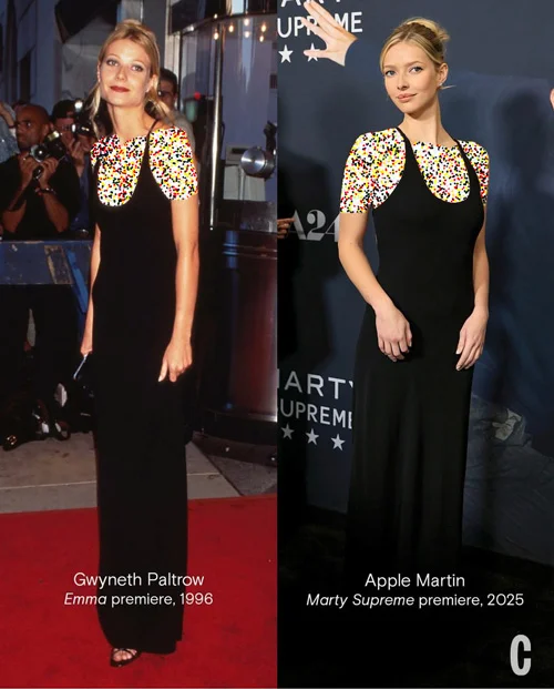 اپل مارتین با لباس مادرش