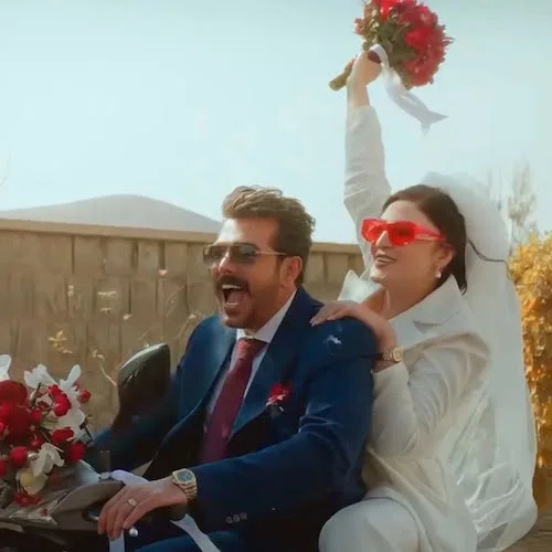 استایل مراسم عقد مریم مومن