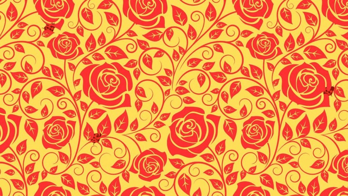 تست بینایی ۳ کفشدوزک در میان گل‌های رز