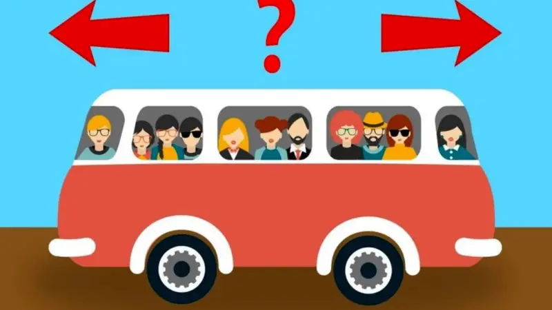 اگر ادعای باهوش بودن دارید بگویید که اتوبوس به کدام جهت در حال حرکت است؟