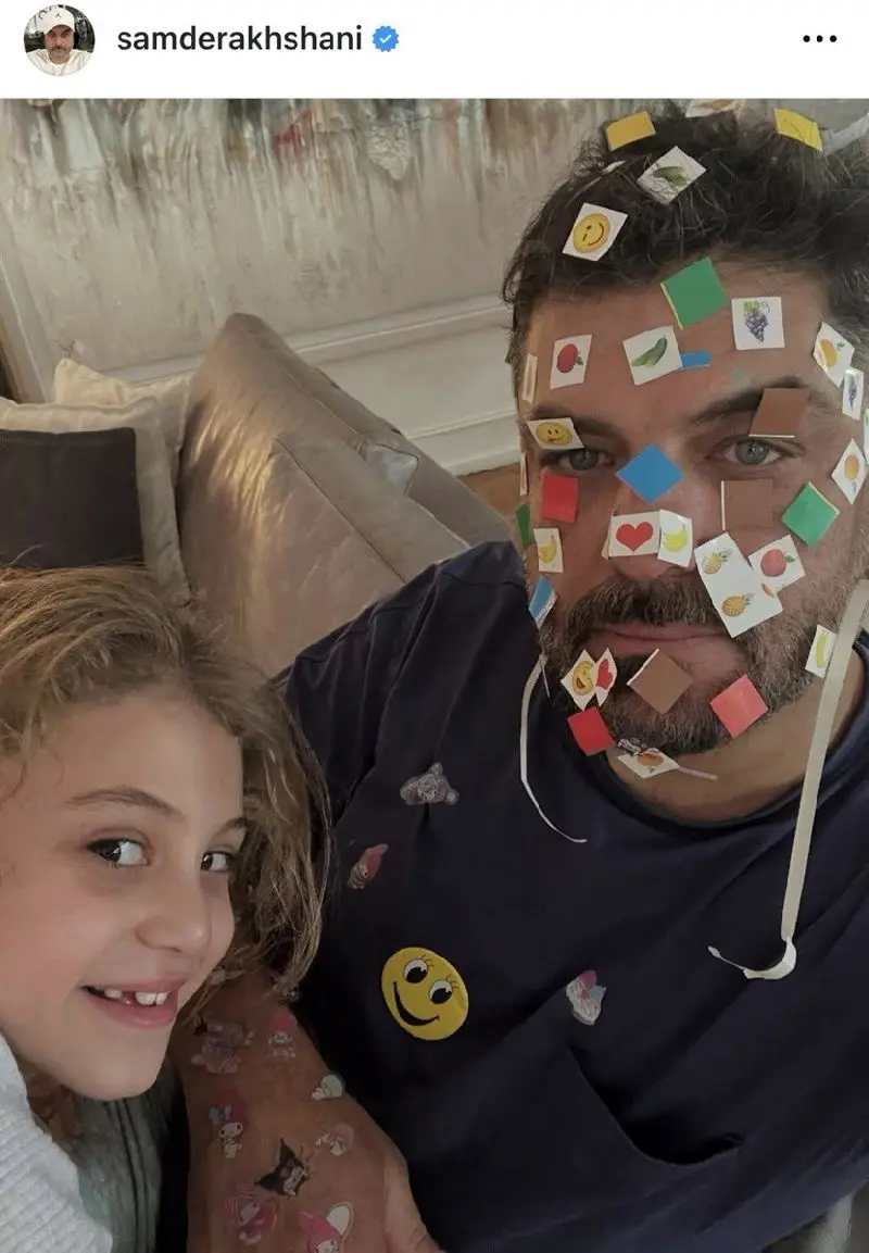 سلفی سام درخشانی و دخترش 1