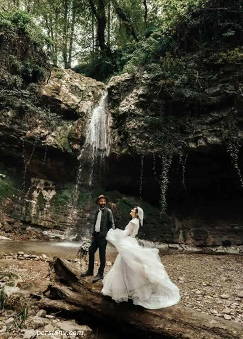 عکس نیلوفر استخری و همسرش