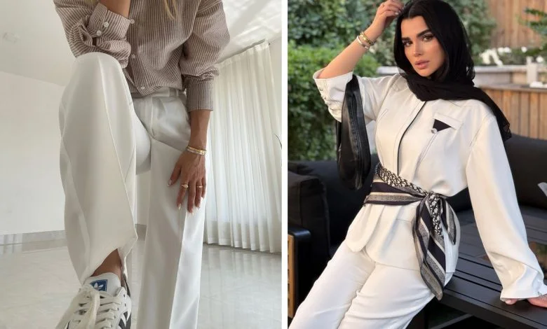 ست کردن شلوار سفید