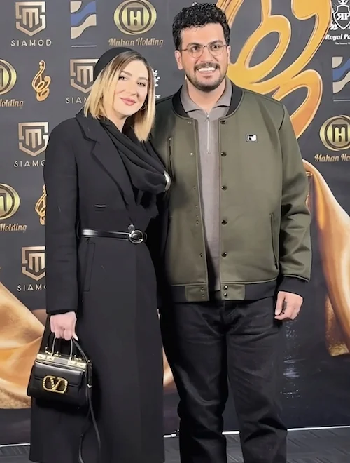 امیرحسین قیاسی و همسرش در جشن حافظ ۱۴۰۴