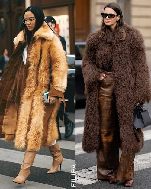 استایل با کت خزدار بلند