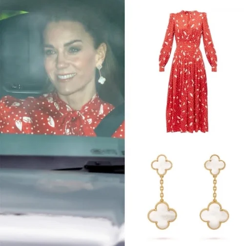 پیراهن قرمز کیت میدلتون