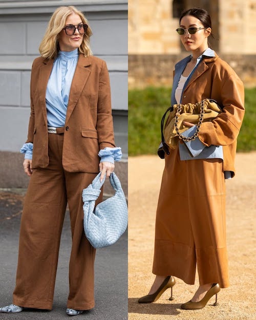 ترکیب رنگ آبی و شتری