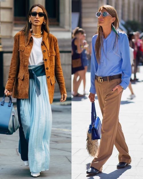 ترکیب رنگ آبی و شتری