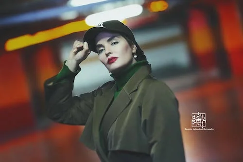 استایل زمستانی سبز سپیده خداوردی